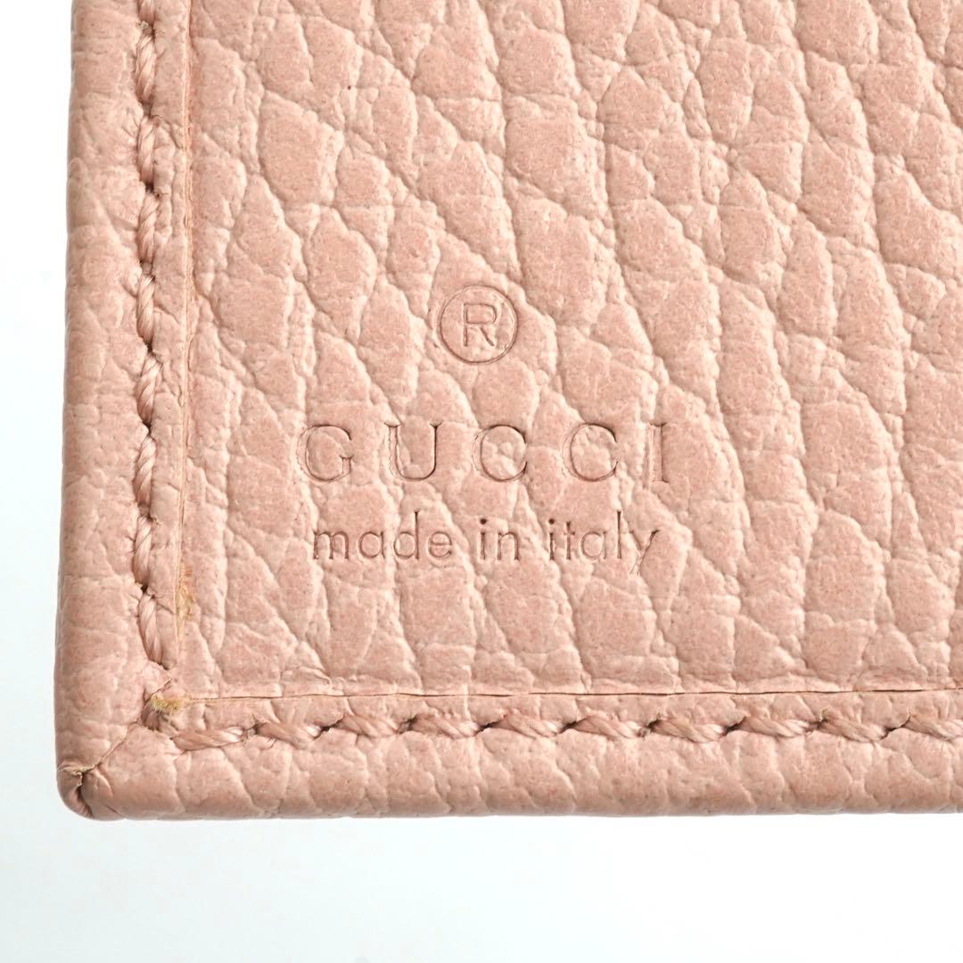 ✨新品未使用✨　GUCCI ミニ財布　マーモント GGロゴ 　三つ折り ピンク