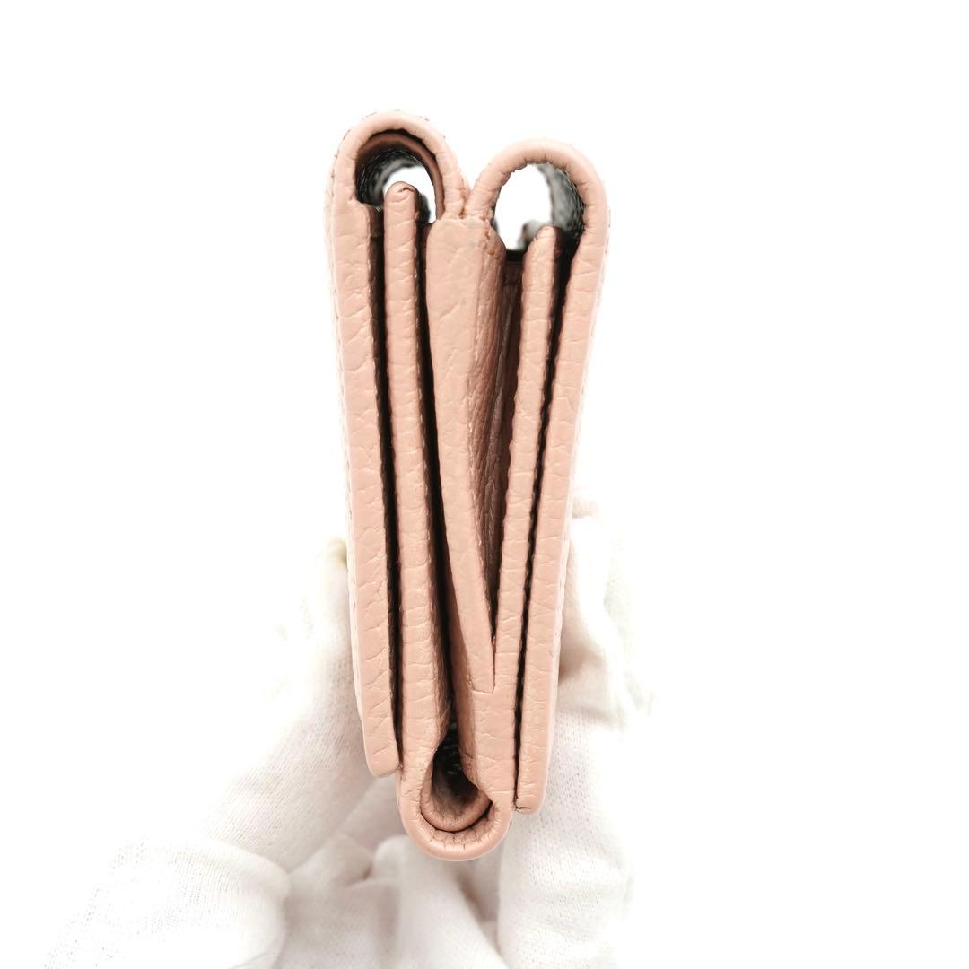 ✨新品未使用✨　GUCCI ミニ財布　マーモント GGロゴ 　三つ折り ピンク