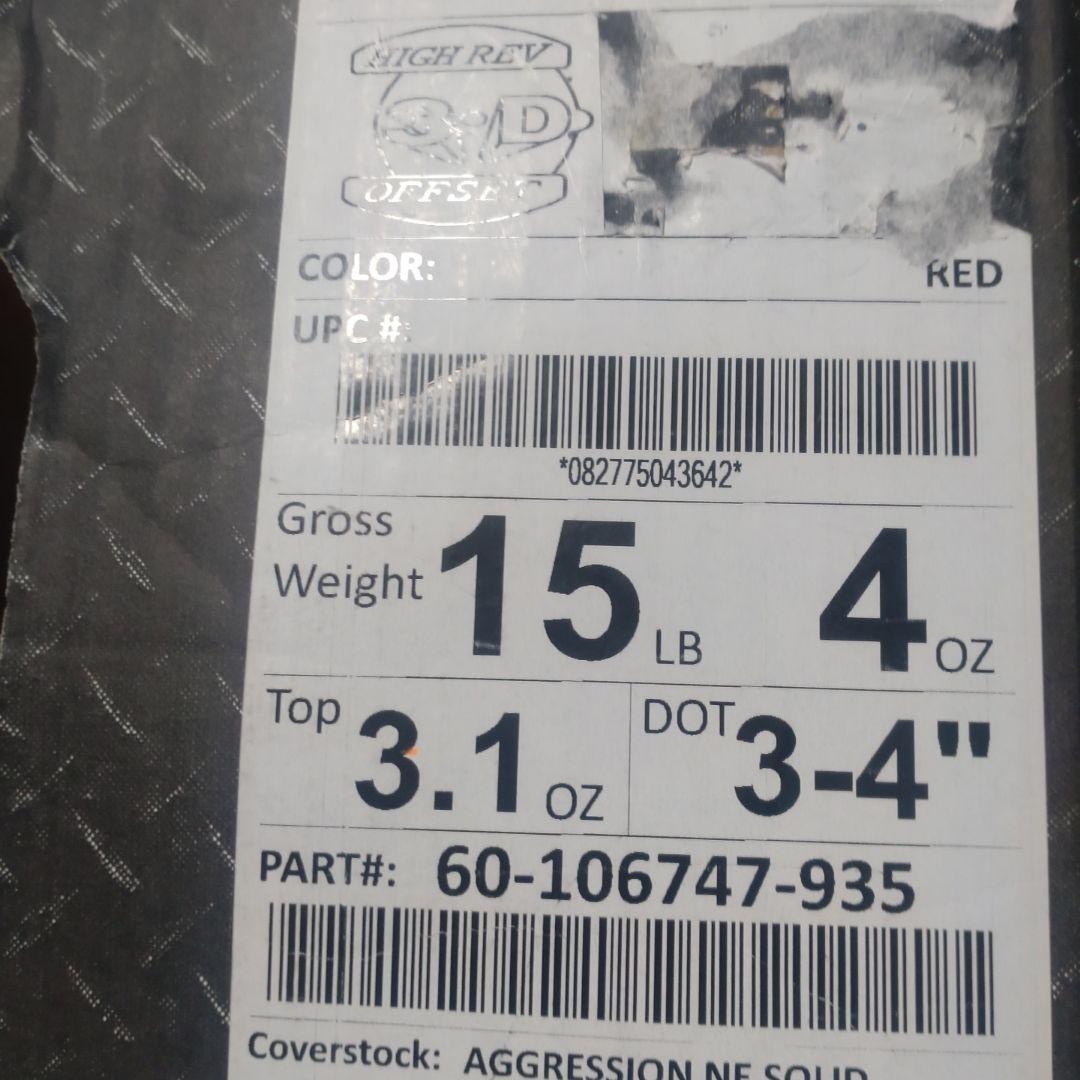 お*キ様 ハンマー 3D OFFSET ボウリングボール 赤　15P4 新品未使