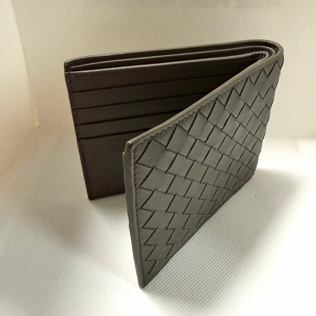 【BOTTEGA VENETA】 二つ折り財布 札入れ　グレー