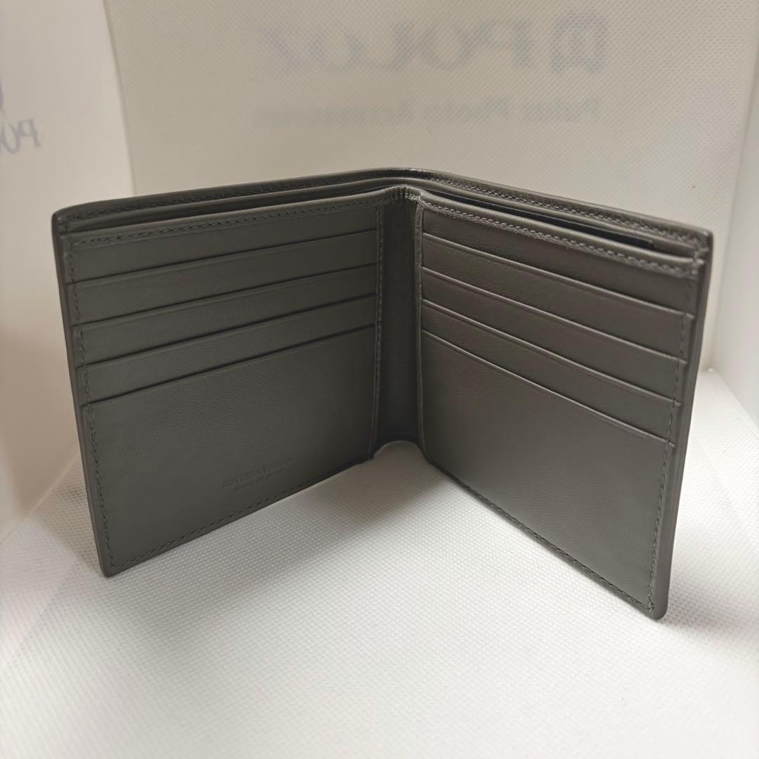 【BOTTEGA VENETA】 二つ折り財布 札入れ　グレー