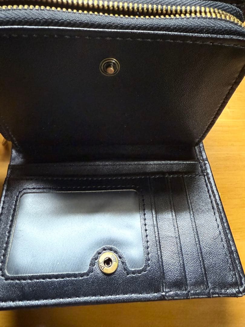 Christian Dior 二つ折り財布 ネイビー/ベージュ