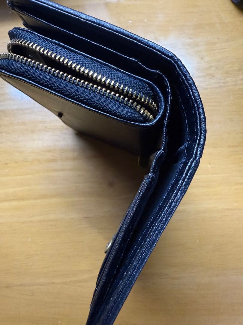 Christian Dior 二つ折り財布 ネイビー/ベージュ