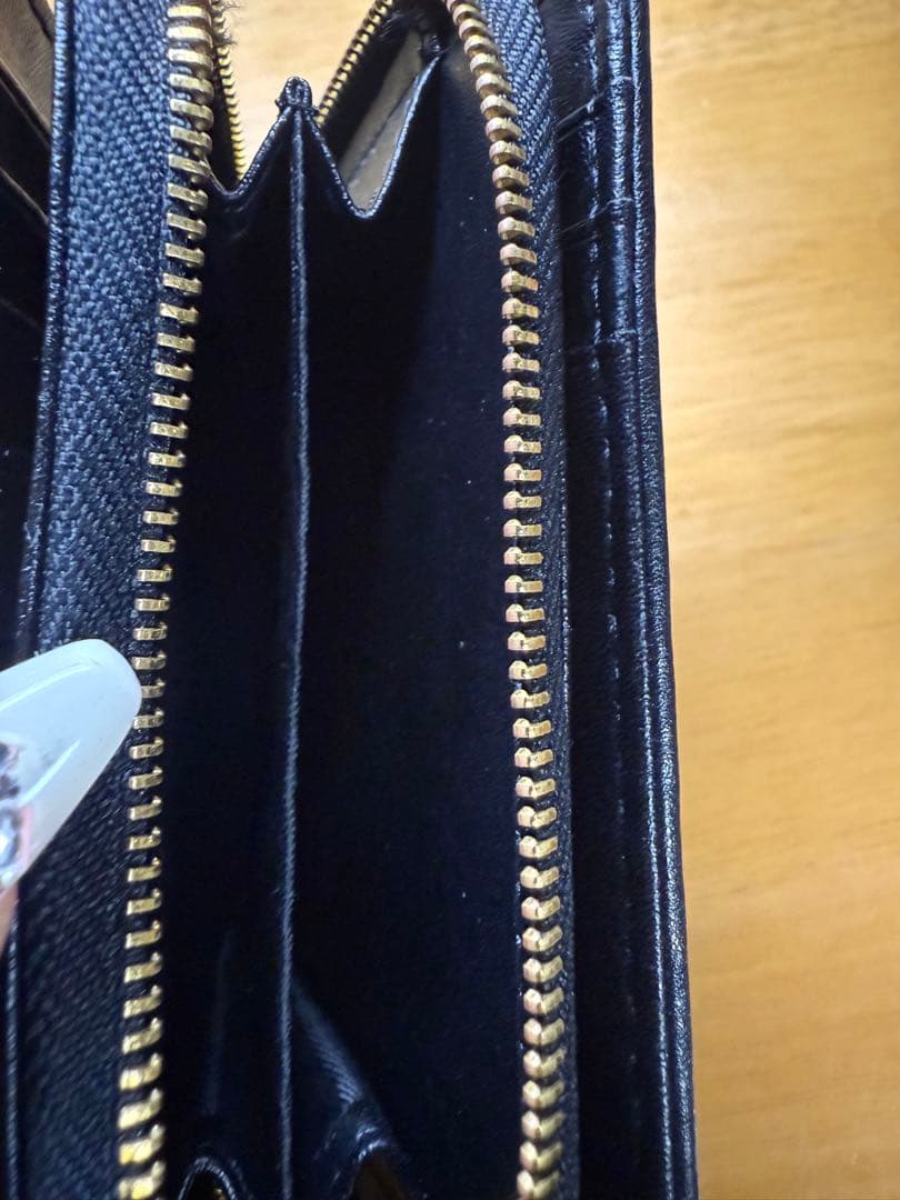 Christian Dior 二つ折り財布 ネイビー/ベージュ