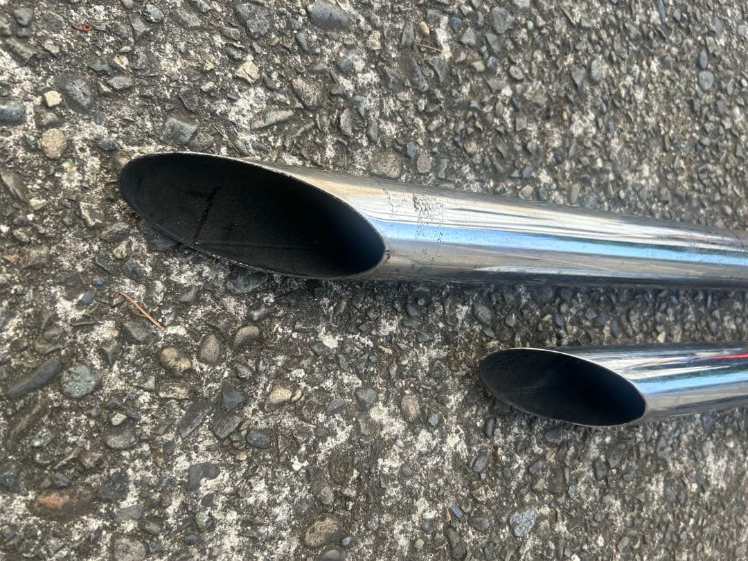 【いっせい】ショベルヘッド　2インチ　スラッシュカット　マフラー　ハーレー