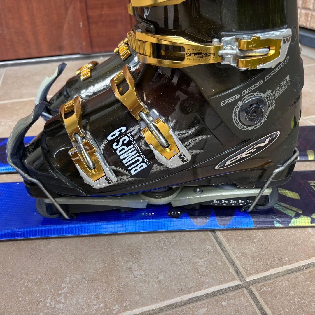 メンズ　サロモン ショートスキー　ファンスキーセット　27-27.5cmブーツ付