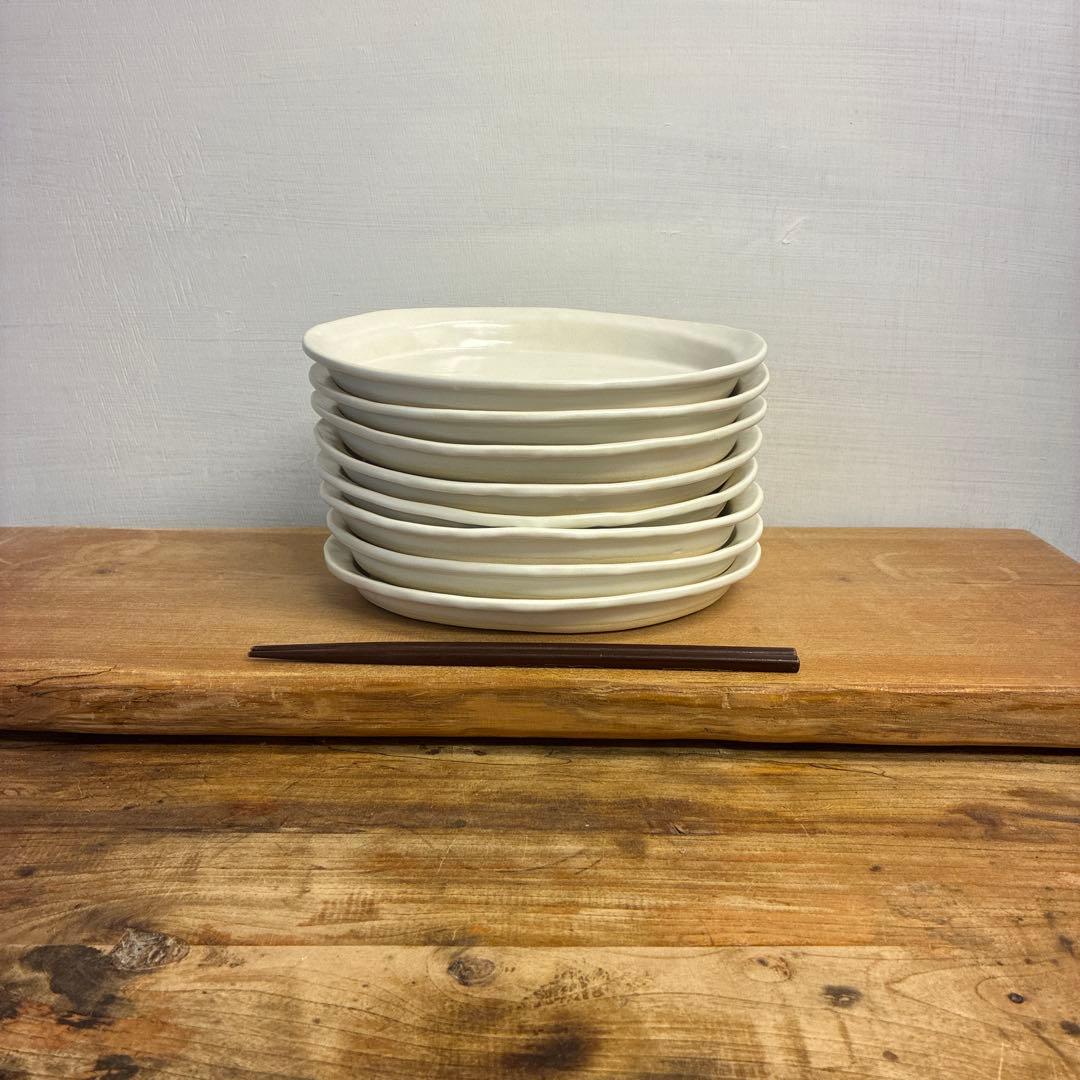 Gigi新品　陶器　陶芸作家　楕円リムプレート皿2枚　441