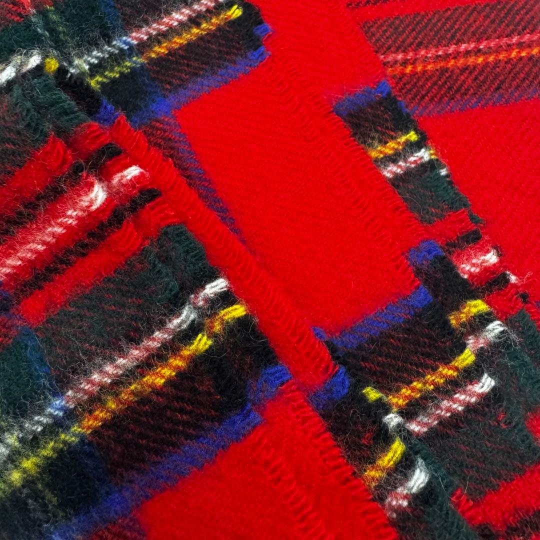 Johnstons ジョンストンズ カシミヤ マフラー 赤 チェック 186cm