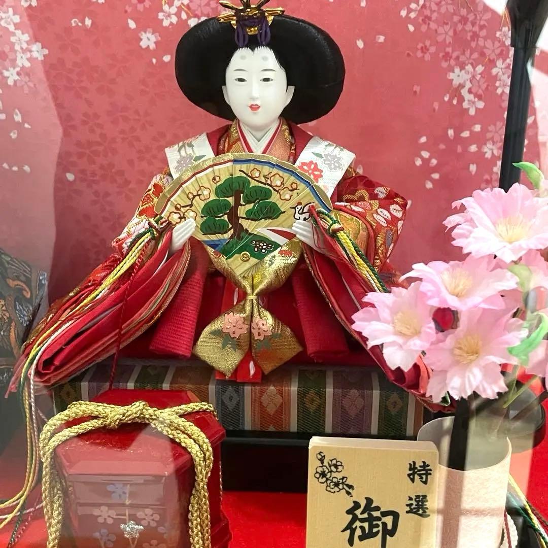 【美品】雛人形 ガラスケース付き　ライト付きます⭐︎