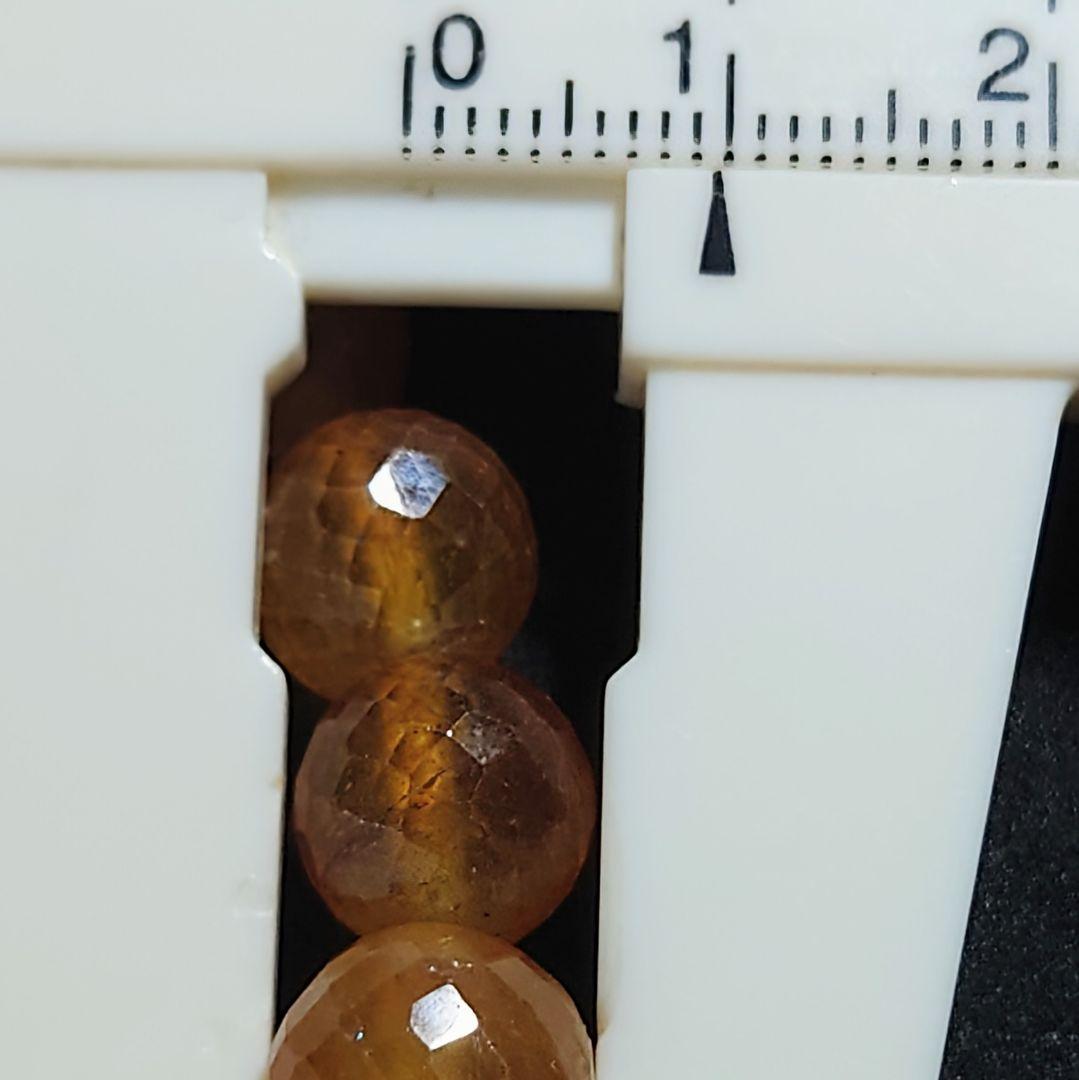 ★(のん！)大粒！クリアマルチイエローサファイアカット9.5ミリ珠ブレス②