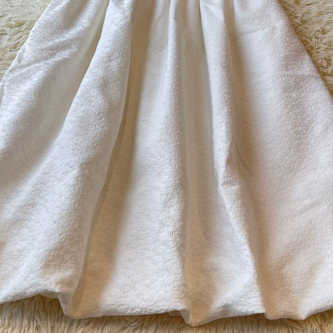 極美品 M'S GRACY 2024年 ジャガード ワンピース ホワイト 38