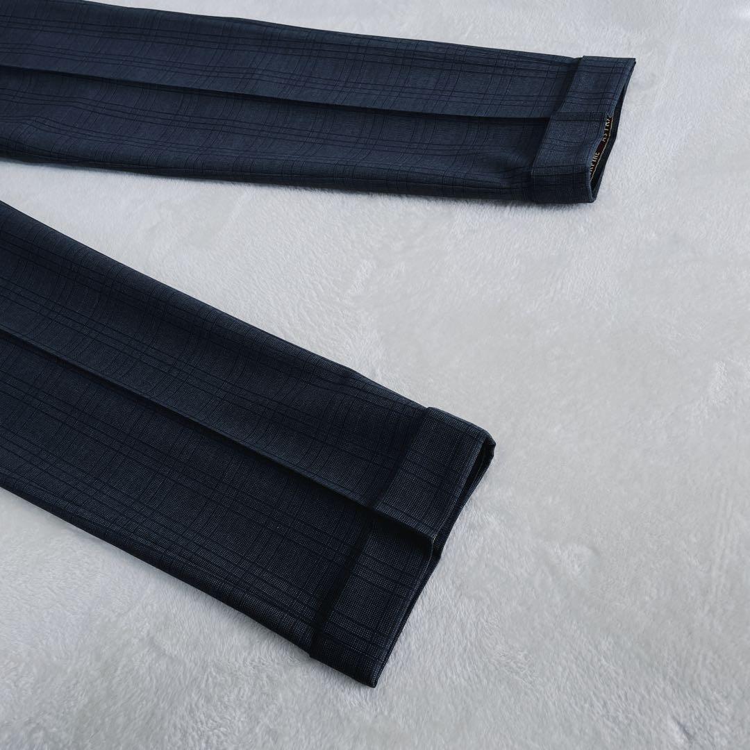 美品　エルメネジルドゼニア エレクタ　スーツサイドベンツ　グレー　チェック　L