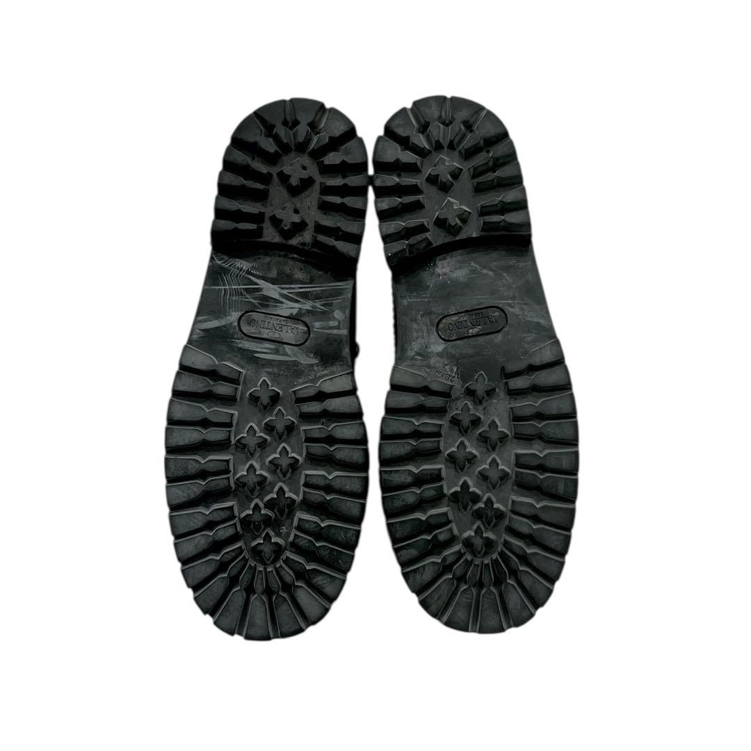 VALENTINO スタッズ レースアップ ワークブーツ