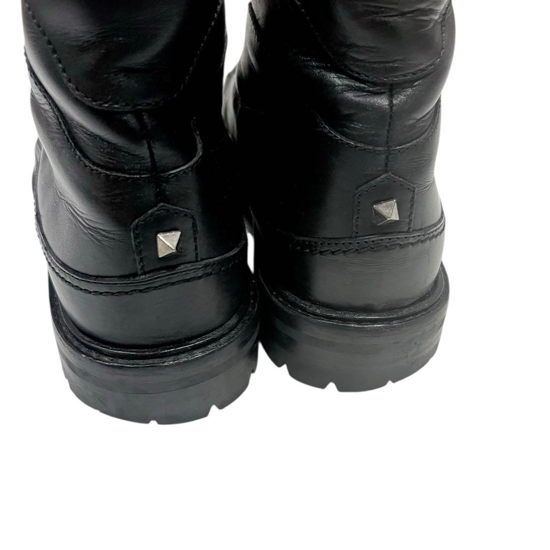 VALENTINO スタッズ レースアップ ワークブーツ