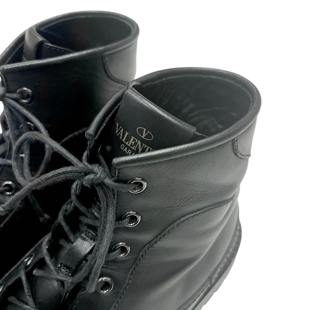 VALENTINO スタッズ レースアップ ワークブーツ