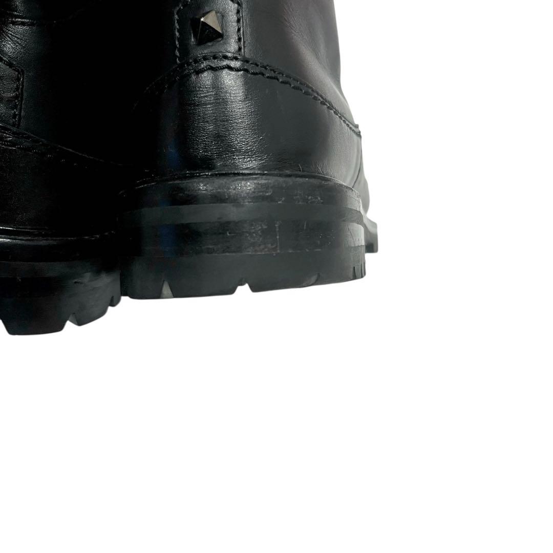 VALENTINO スタッズ レースアップ ワークブーツ