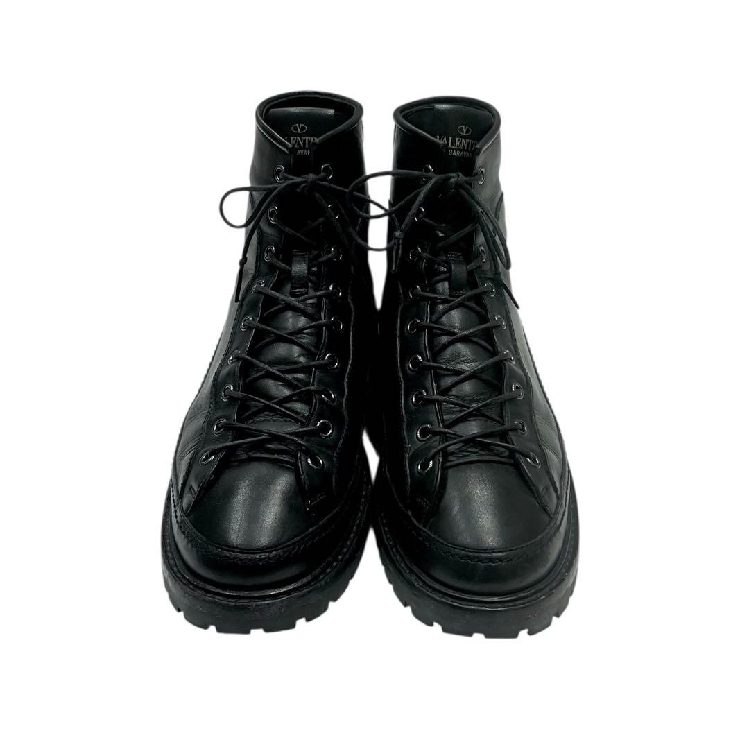 VALENTINO スタッズ レースアップ ワークブーツ