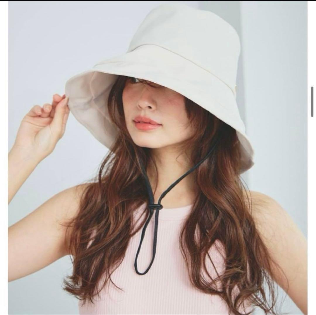 【成瀬愛里さん】半永久UVカットバケットハットmite アイボリー