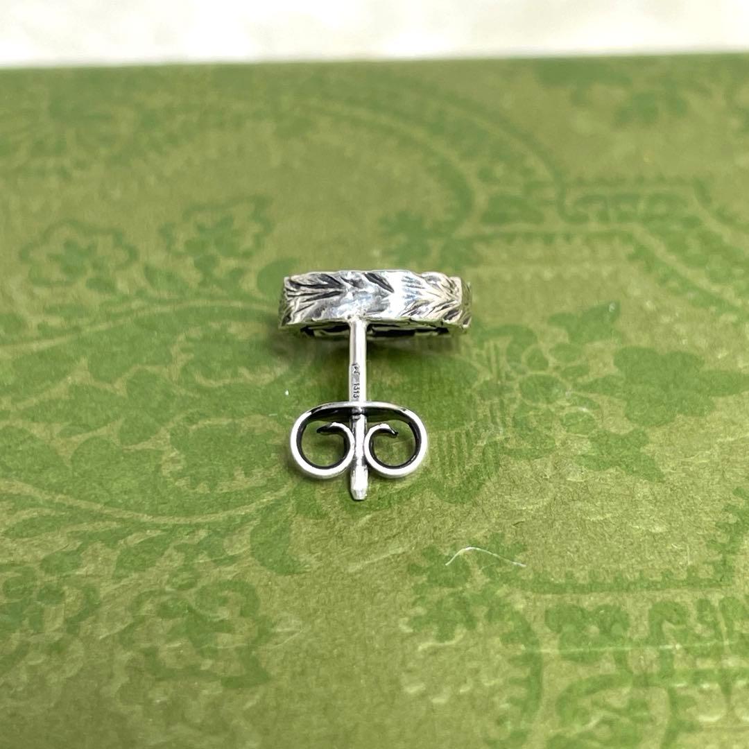 GUCCIグッチ インターロッキングGGピアス片耳　燻　メンズ/レディース