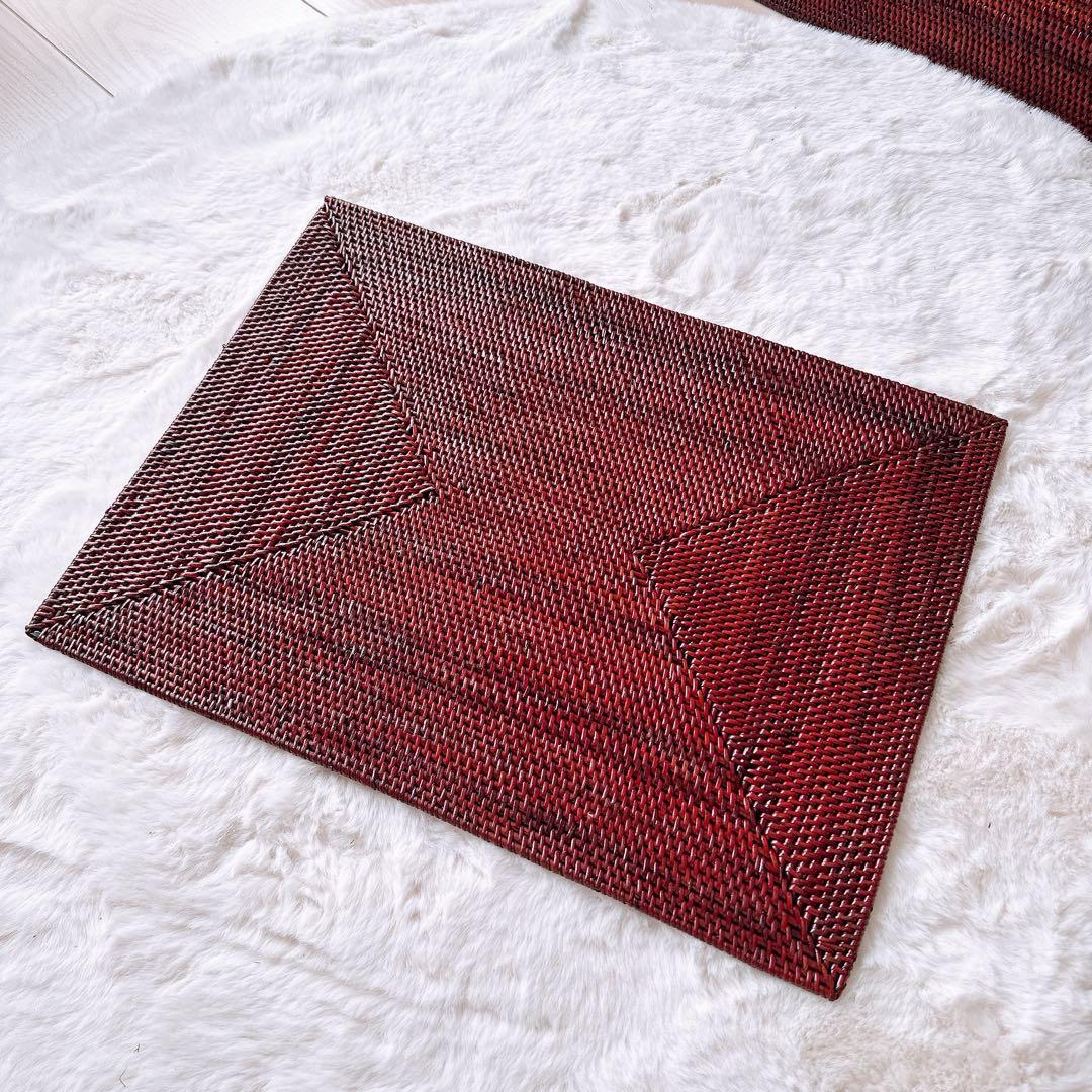 【新品】アタ ランチョンマット 4枚セット バリ島雑貨 アタ マット バリ島