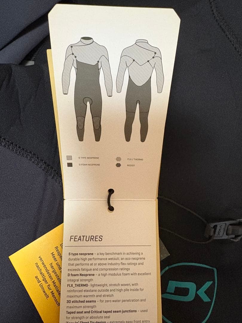 DAKINE QUANTUM フルスーツ ウエットスーツ　ブラック/グレー