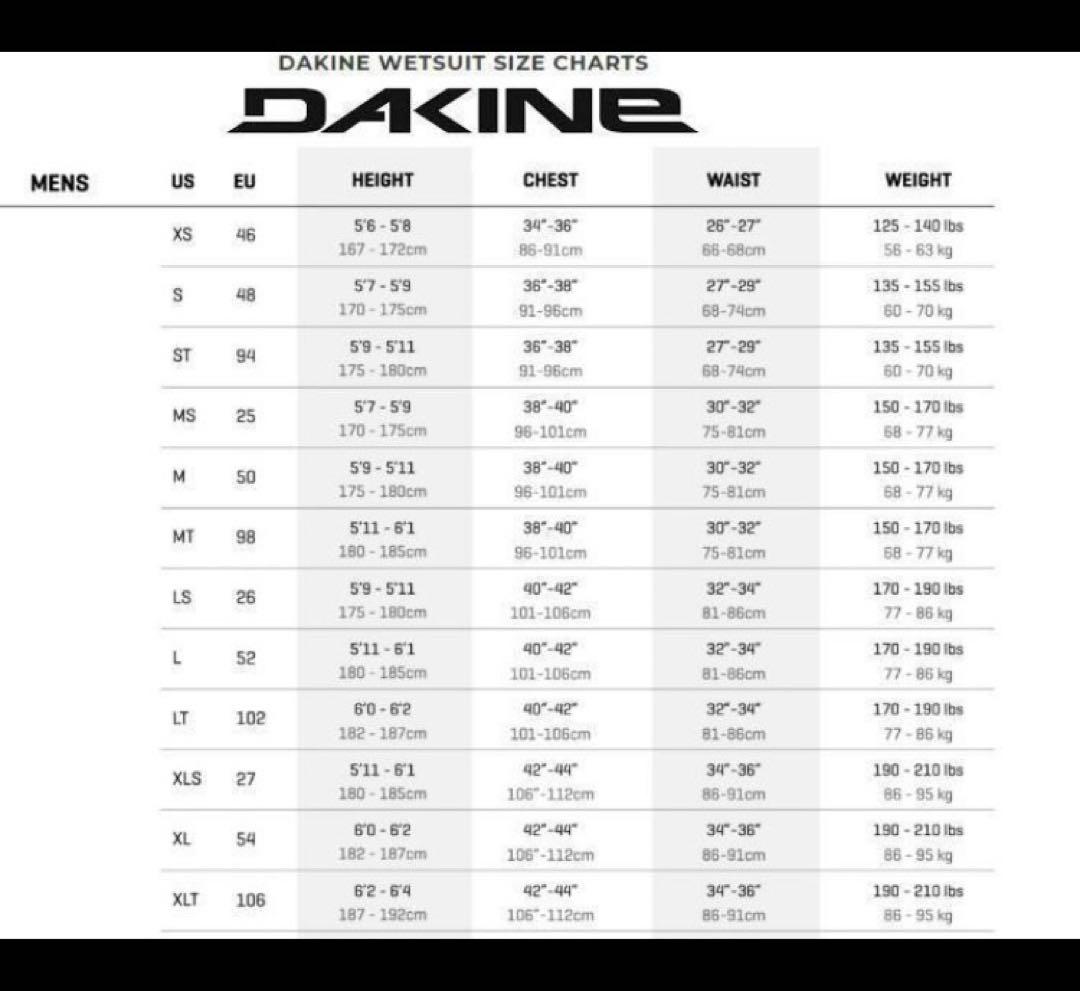 DAKINE QUANTUM フルスーツ ウエットスーツ　ブラック/グレー