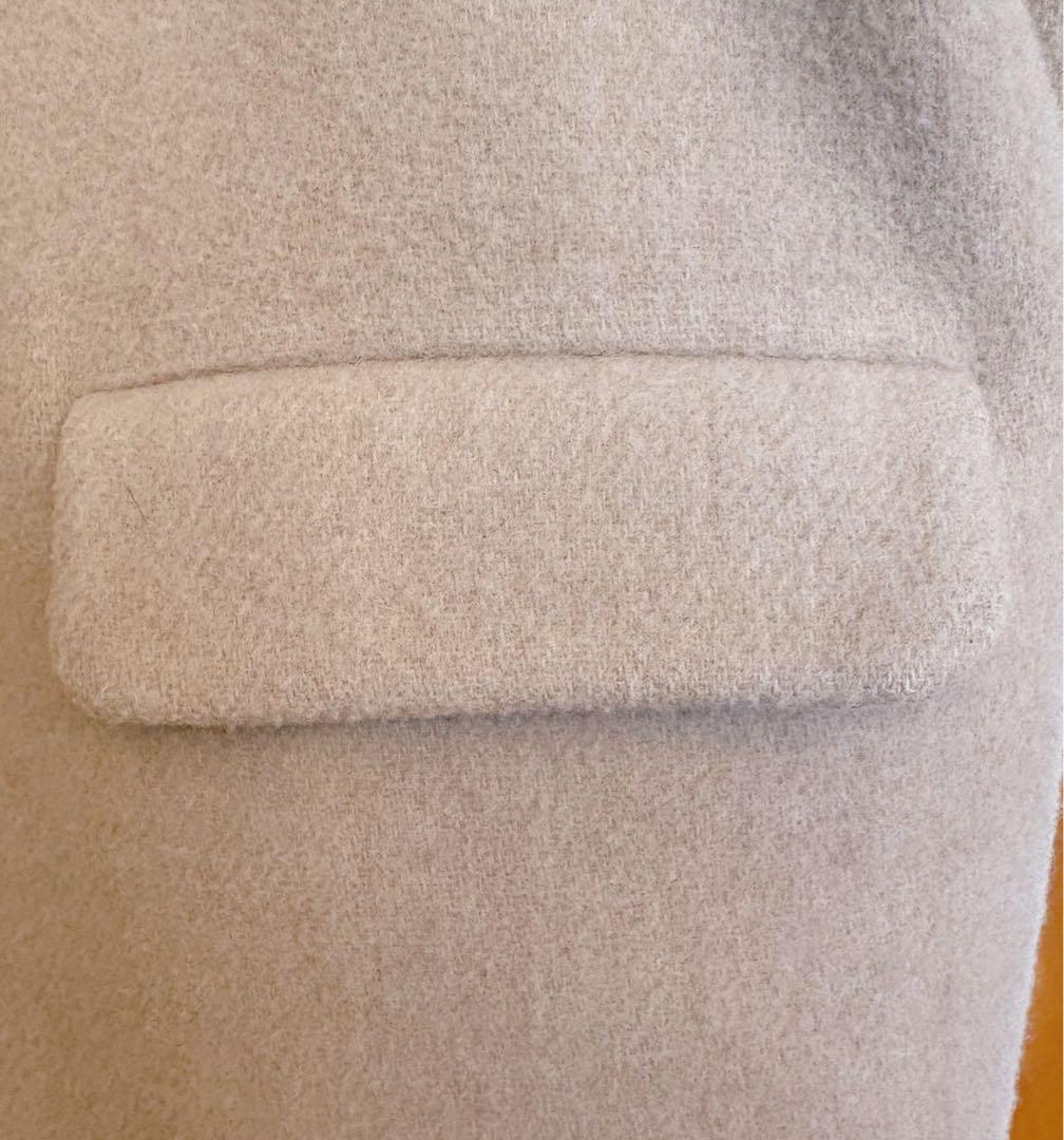 DANTON ノーカラーコート ベージュ 36