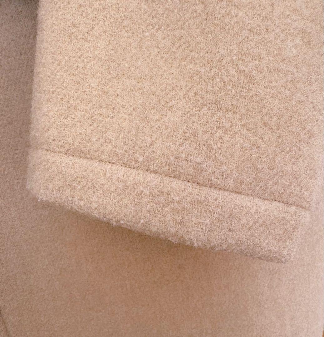 DANTON ノーカラーコート ベージュ 36