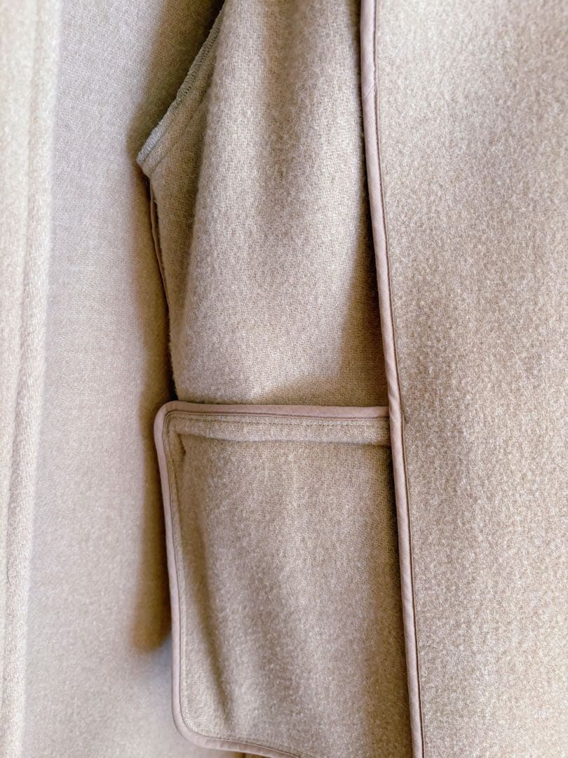 DANTON ノーカラーコート ベージュ 36