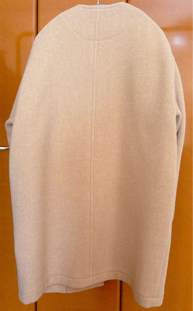 DANTON ノーカラーコート ベージュ 36