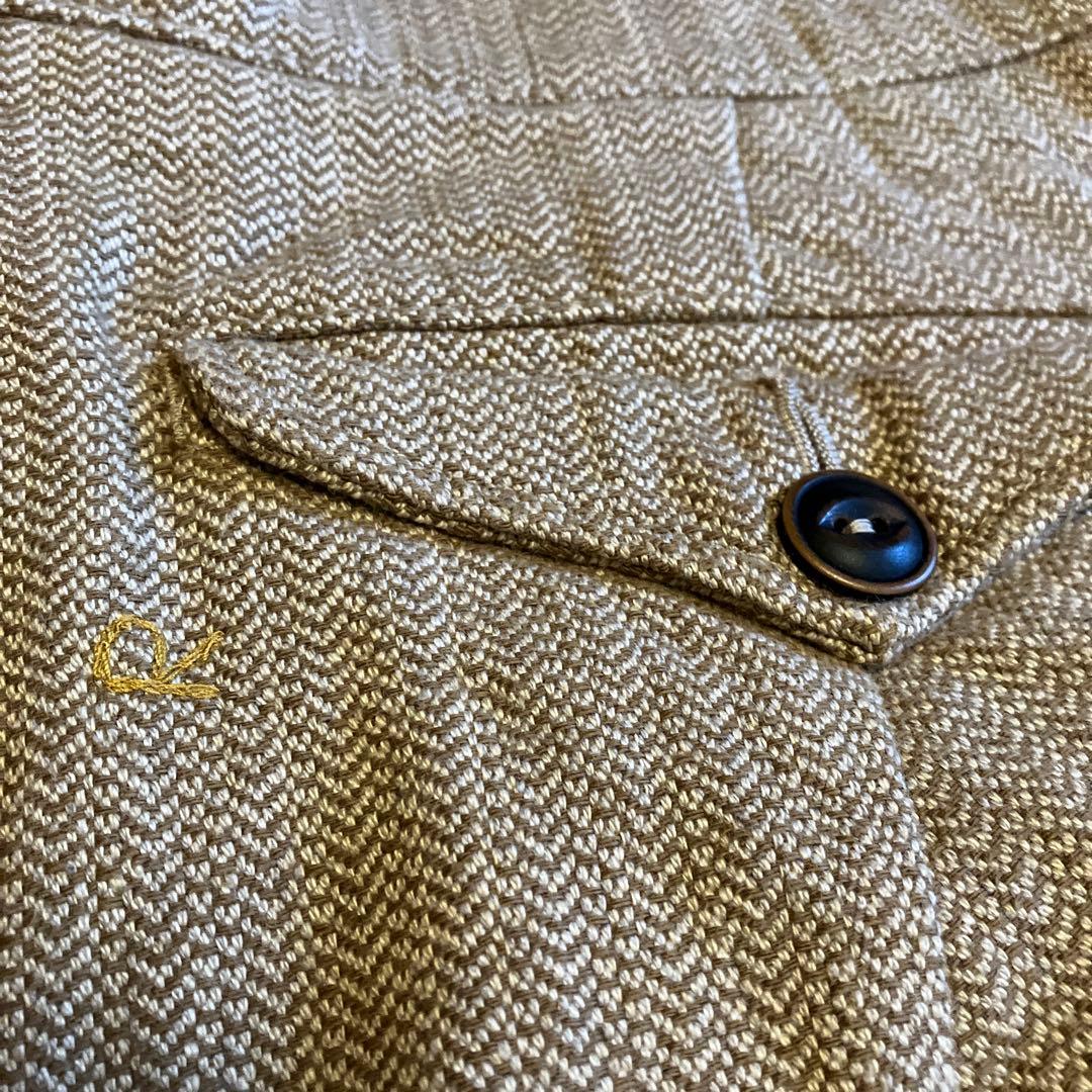 ぽわるんお値下げ45R コットンヘリンボーンの908ジョッパン　キャメル