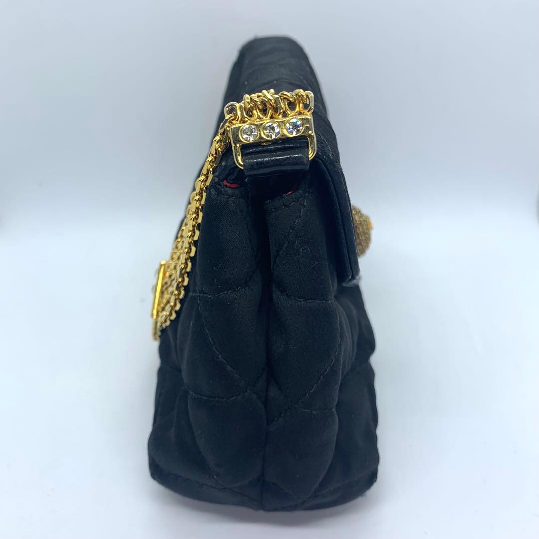 美品　CHANEL　ダイア　パーティーバッグ　ゴールド　チェーンショルダーバッグ