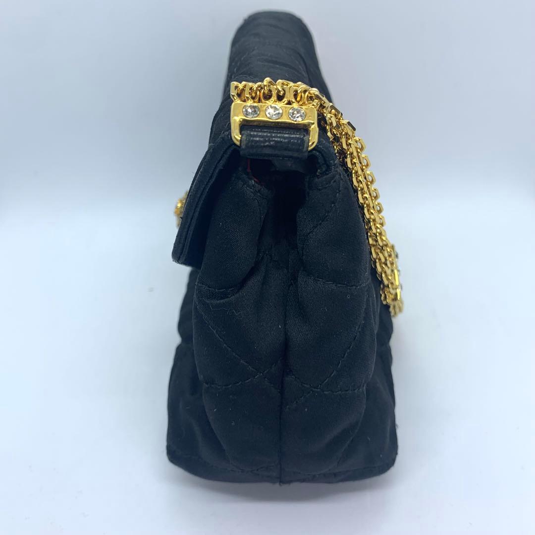 美品　CHANEL　ダイア　パーティーバッグ　ゴールド　チェーンショルダーバッグ