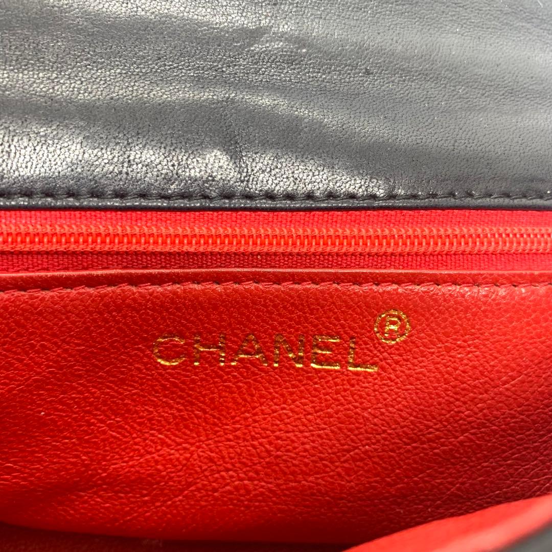 美品　CHANEL　ダイア　パーティーバッグ　ゴールド　チェーンショルダーバッグ