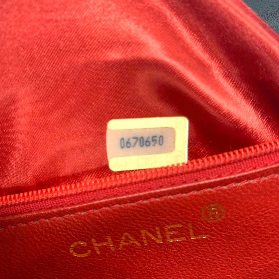 美品　CHANEL　ダイア　パーティーバッグ　ゴールド　チェーンショルダーバッグ