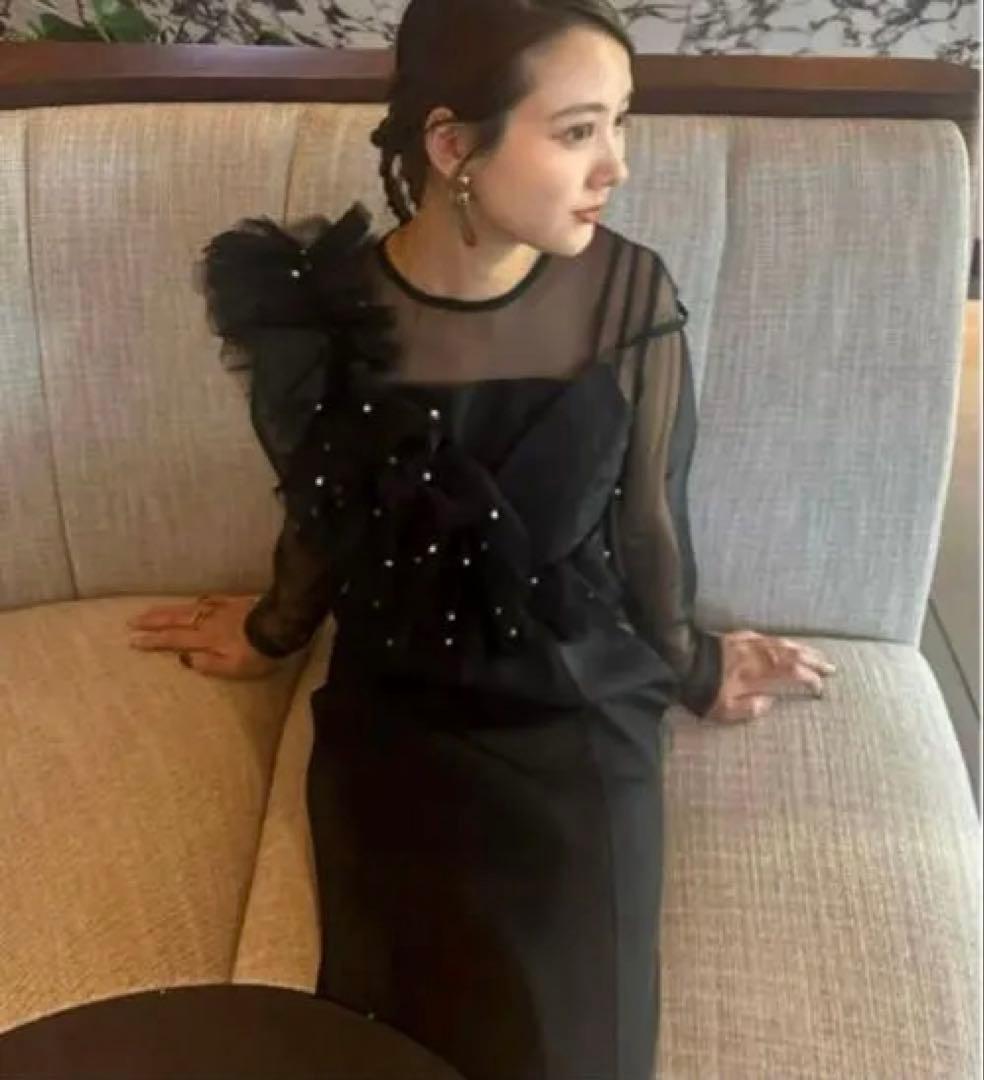 スーツ・フォーマル・ドレス ANDRESD pearl bustier dress