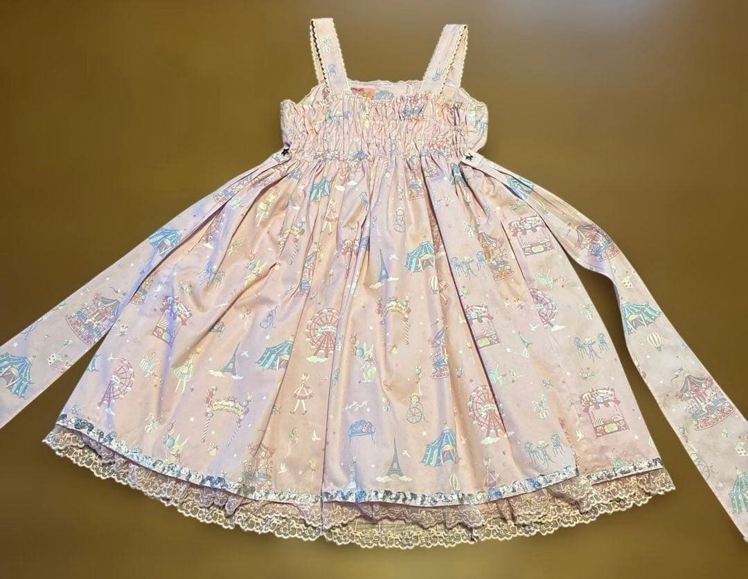 Angelic Prettyリボン付きジャンパースカート