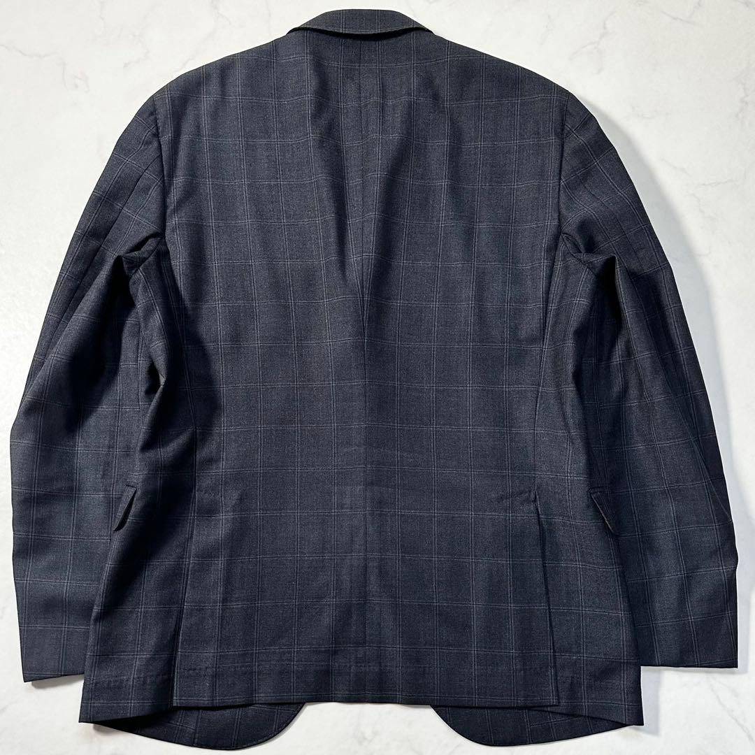 ブルネロクチネリ 最高峰ヴァージンウール ペンチェック 濃紺 XXL相当 54