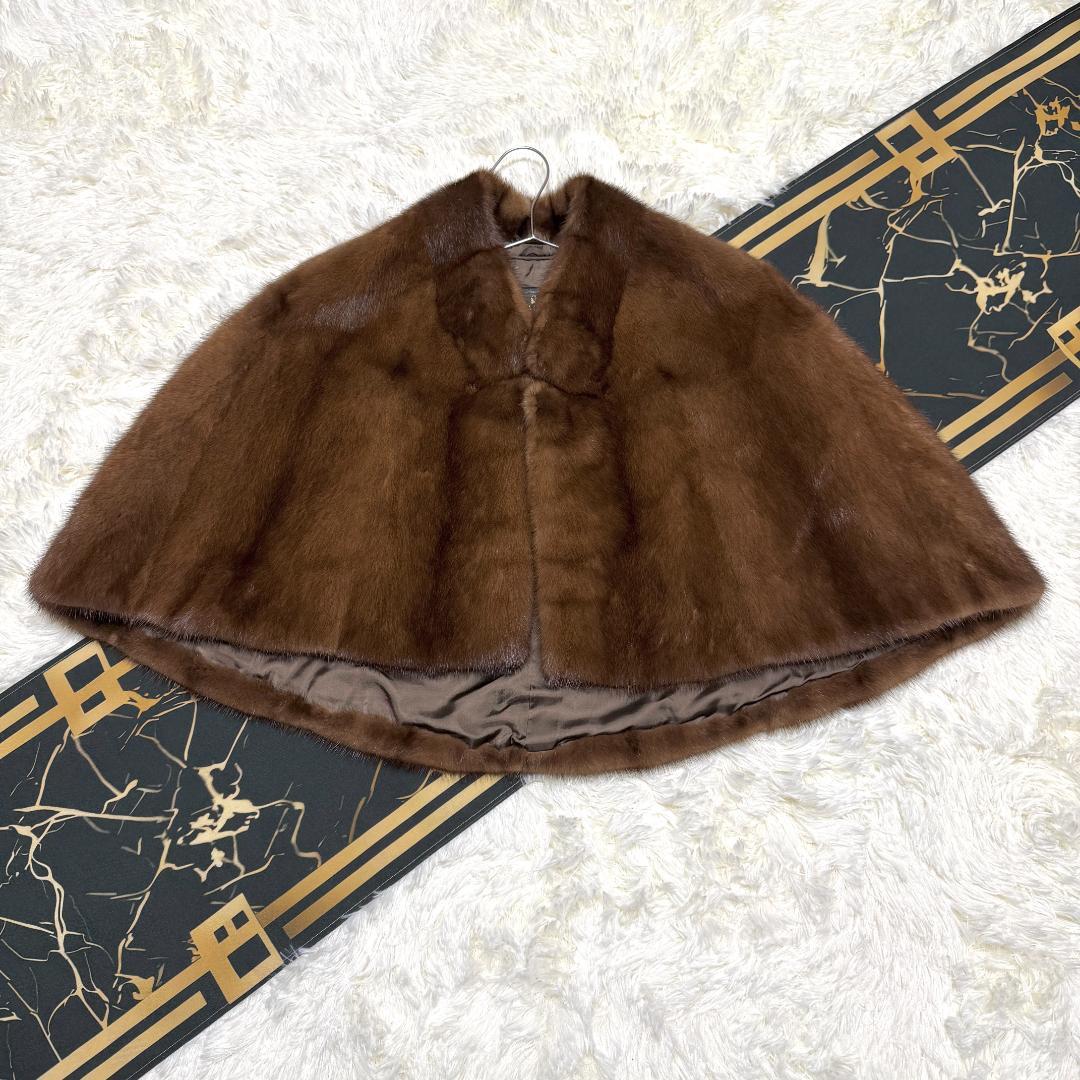  FUR デミバフミンク ファー ケープ ポンチョ ロイヤルファー