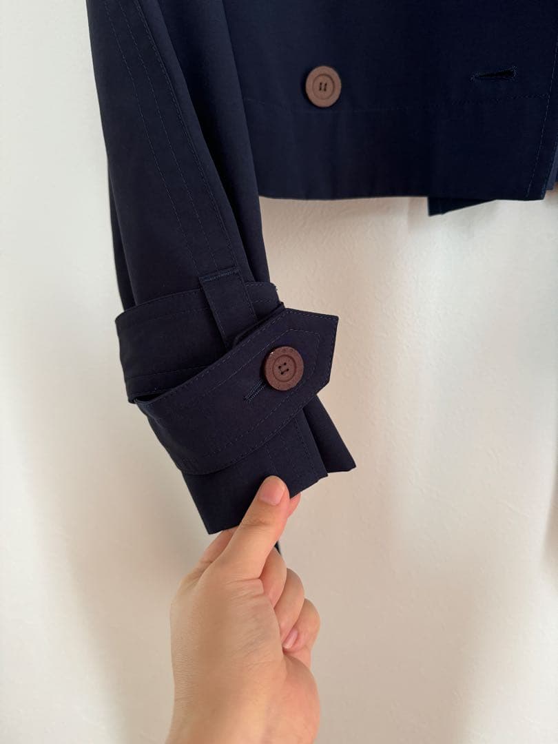 Acne Studios ネイビー クロップドトレンチコート