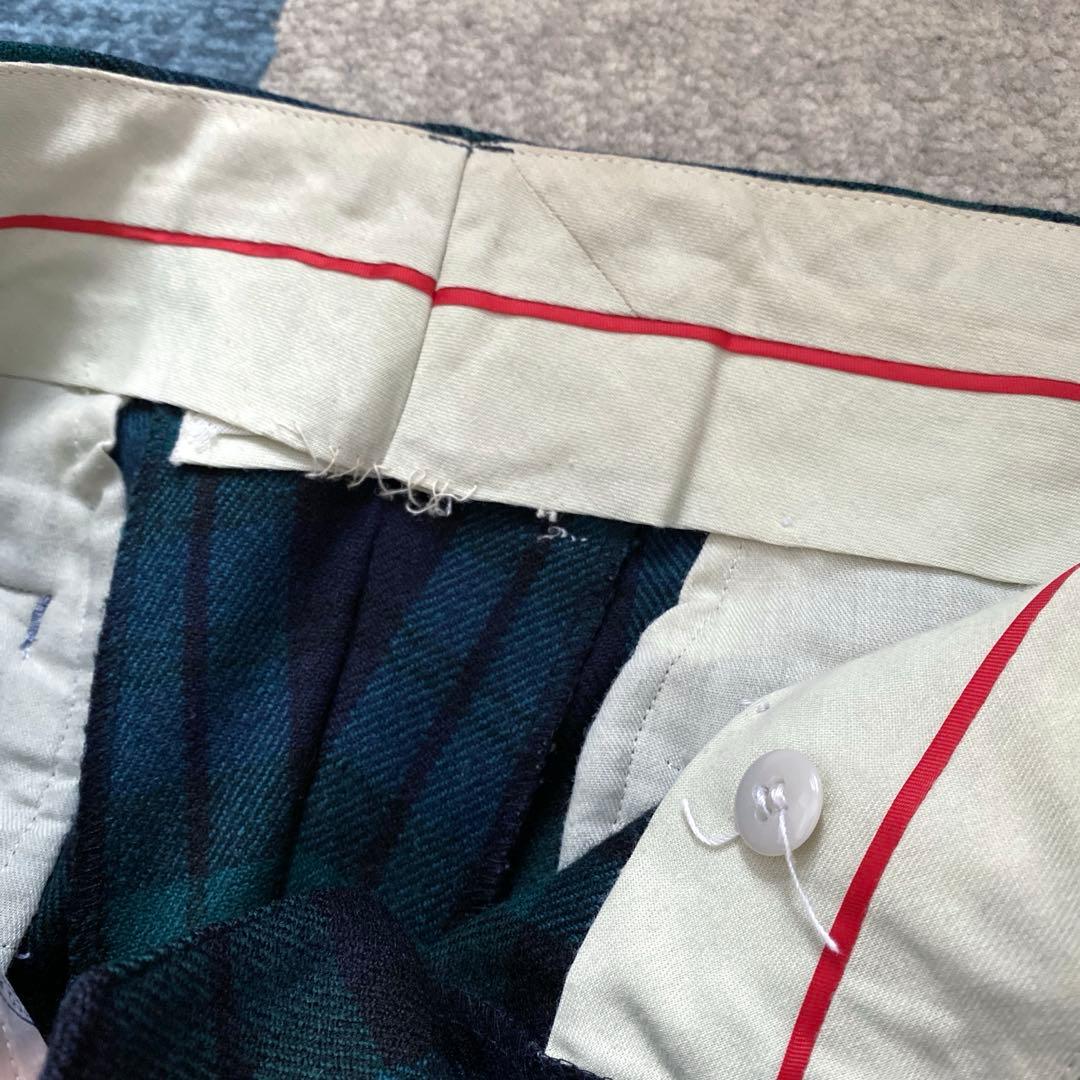 80's 90's J.PRESS タータンチェック スラックス ウール