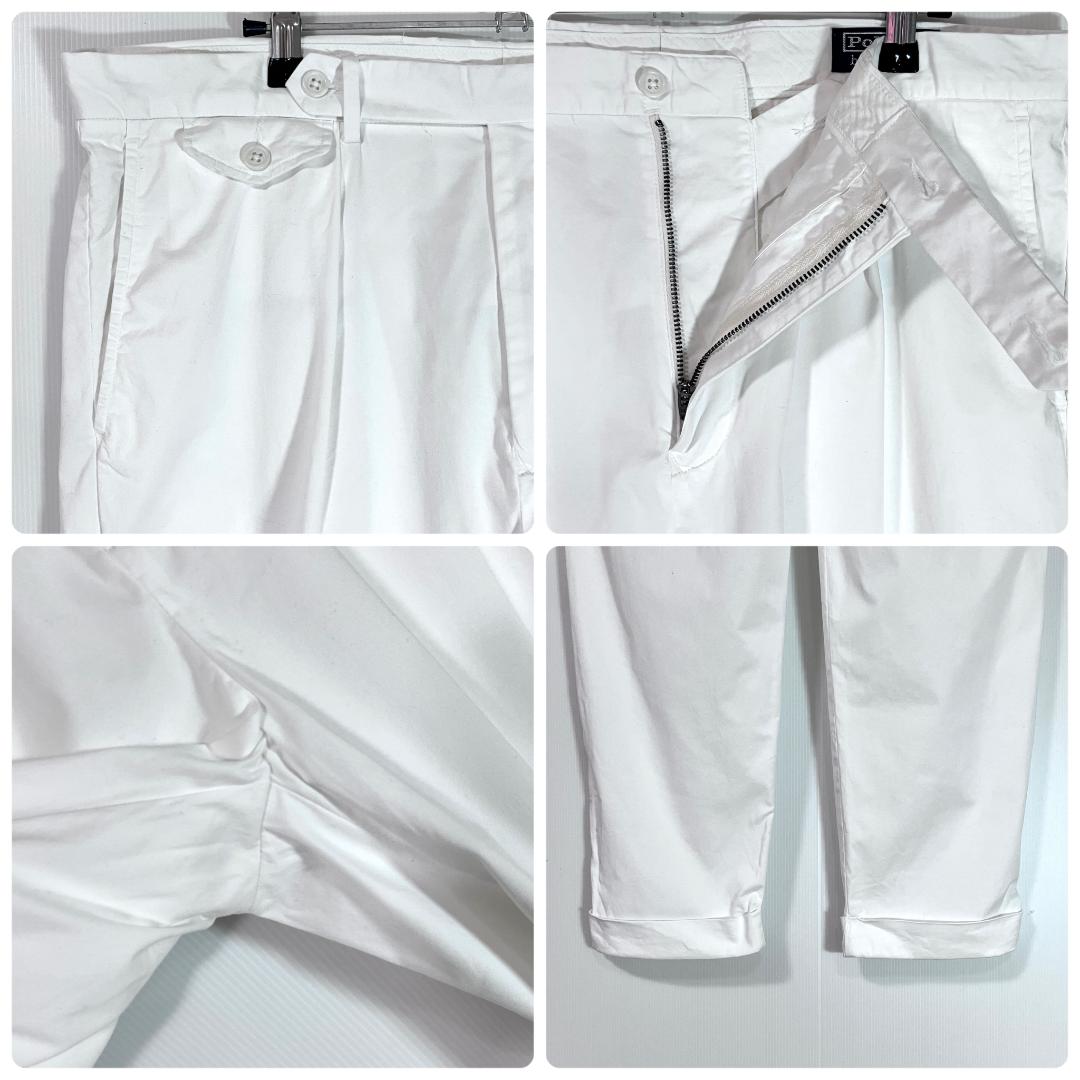 ポロラルフローレン W34 L30 ワンタック チノパン ホワイト WYNTON