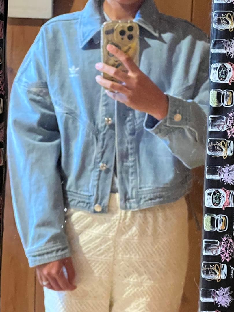 adidasデニムジャケットショート丈　adidasoriginals M