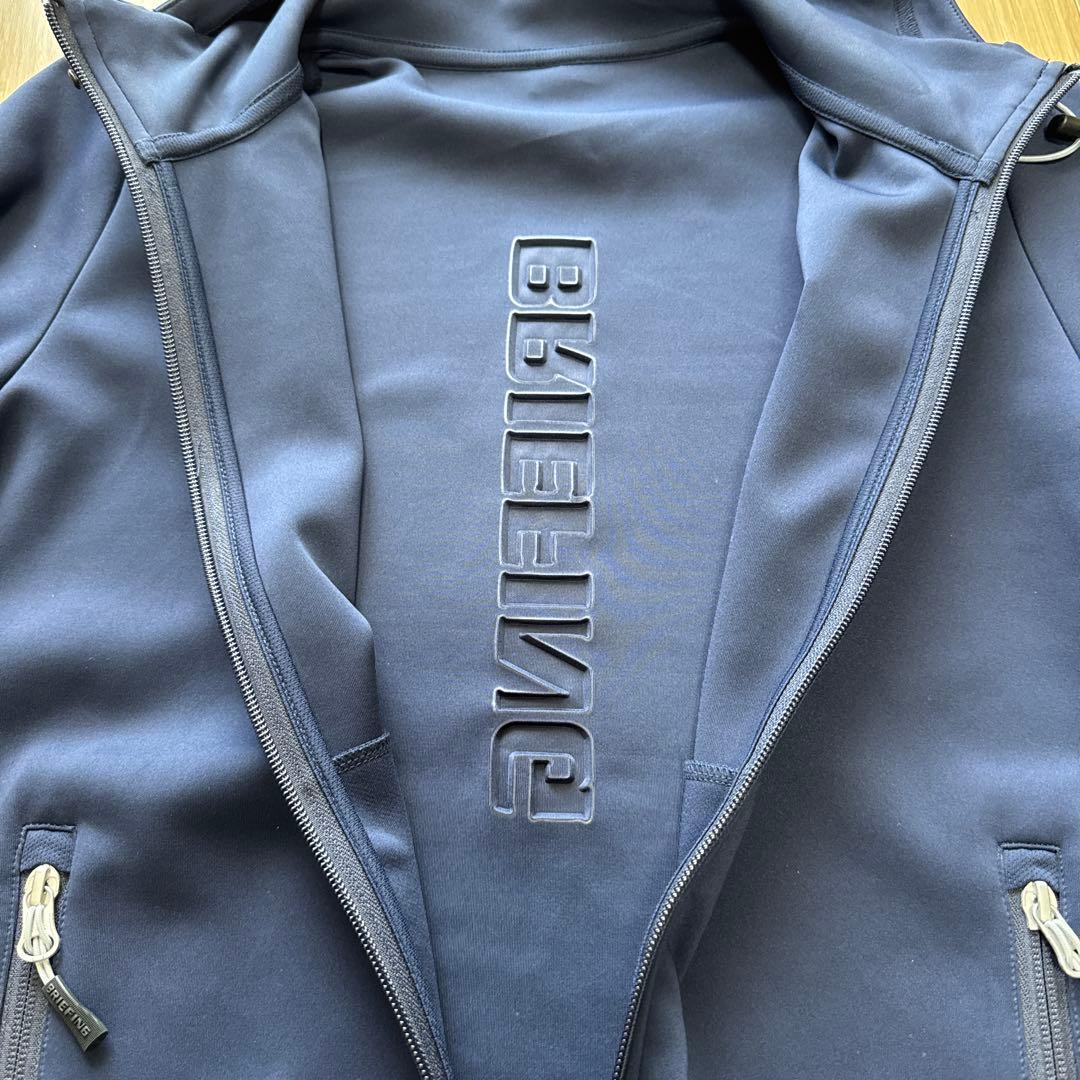 BRIEFING ネイビーパーカー　フード付き　レディース