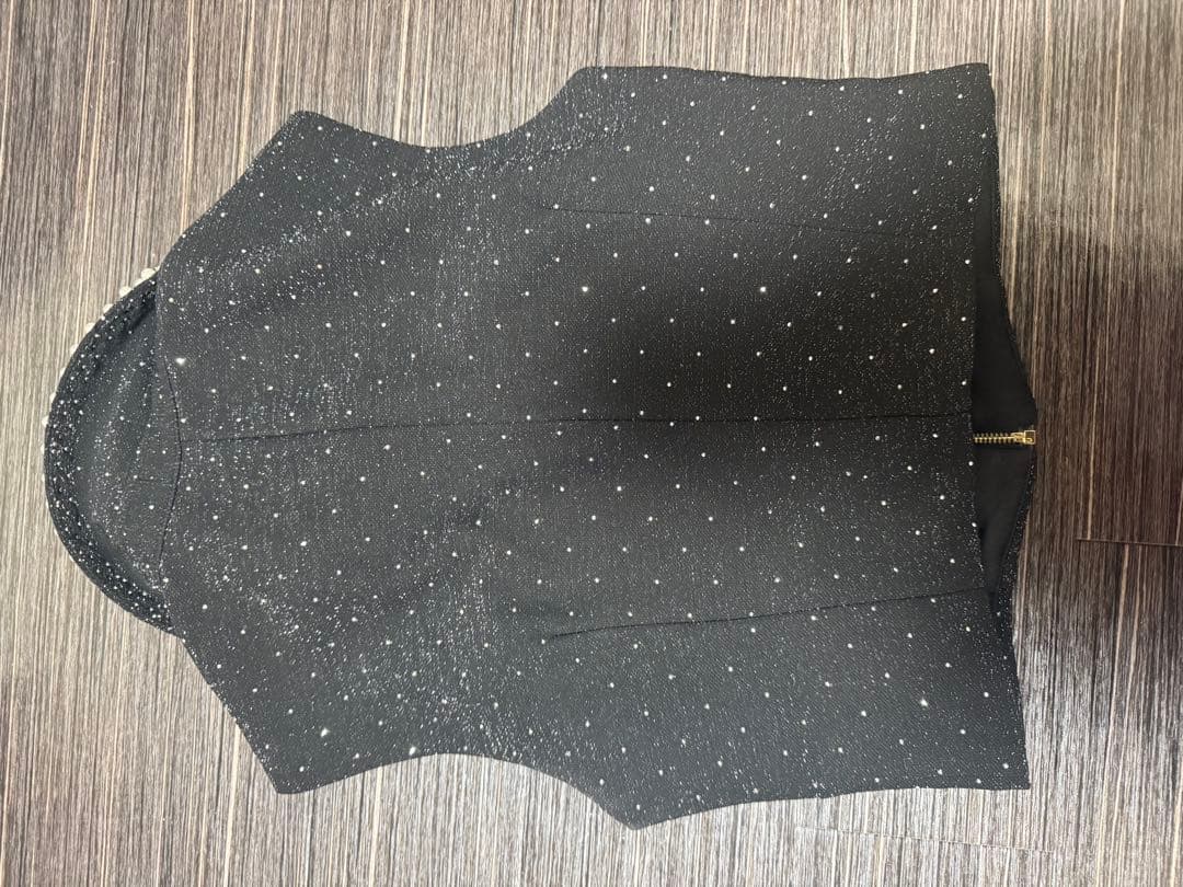 美品 パール襟フロントジップセットアップタイトミニドレス 即購入⭕️ 早い者勝ち✨