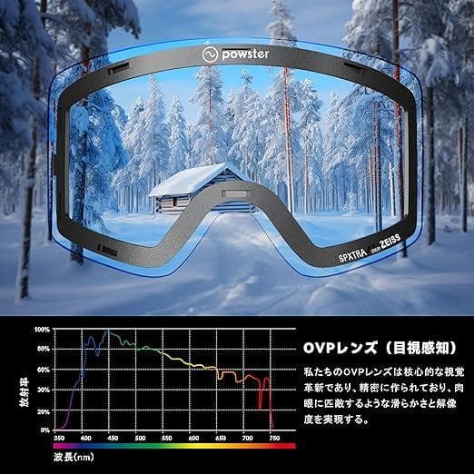 【未開封新品】Powsterスキーゴーグル 雪上 OTG スキー板 ゴーグル 磁