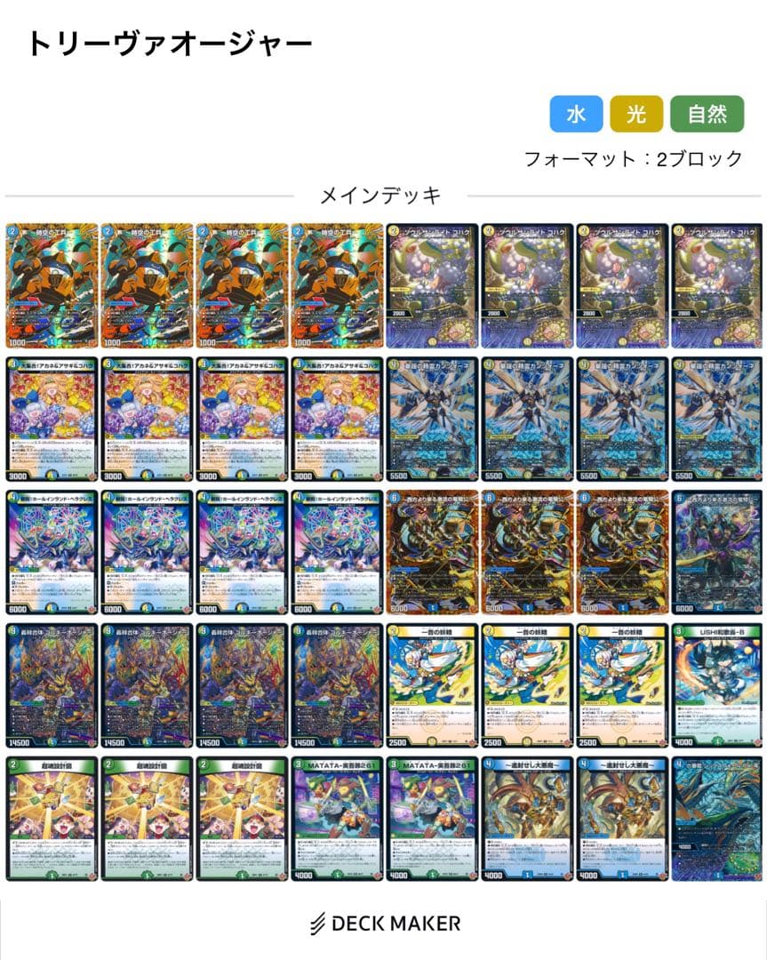 トリーヴァゴルギーオージャー　デッキ　2ブロック