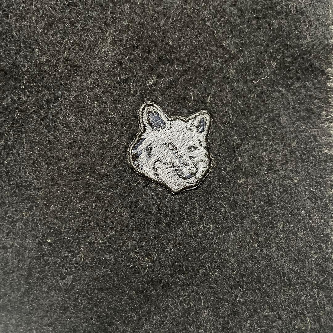 MAISON KITSUNÉ グレー マフラー ウール100%