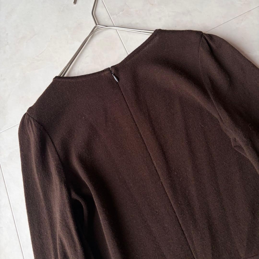 エムズグレイシー✨ローズプリント ニット ドッキング ワンピース 40 L