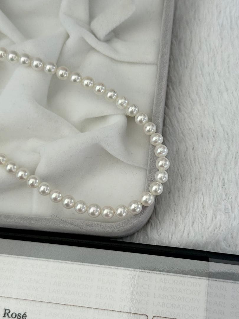専用！高品質アコヤベビーパールネックレスオーロラロゼ4.5-5mm最強テリー
